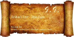 Inkeller Ibolya névjegykártya